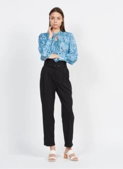 Suncoo LILA - Blue Loose-fit Printed Top -Morganmai Store 3980261