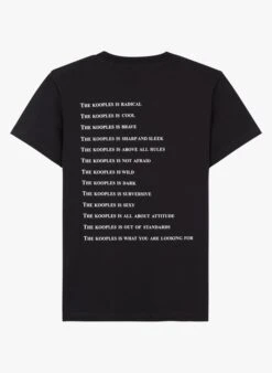 THE KOOPLES Black Screen-printed Cotton T-shirt -Morganmai Store 3983442