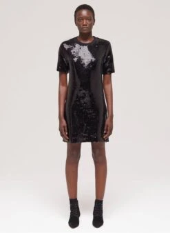 THE KOOPLES Black Short Sequined Dress -Morganmai Store 3983739