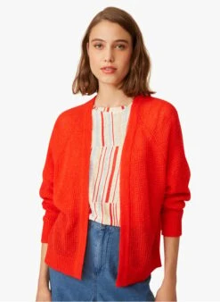 FLAVY - Red Alpaca-blend Cardigan -Morganmai Store 3985131