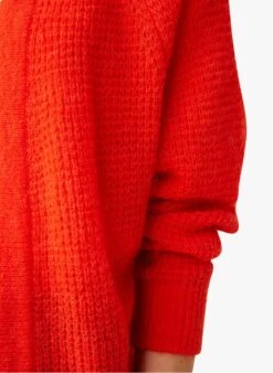 FLAVY - Red Alpaca-blend Cardigan -Morganmai Store 3985134