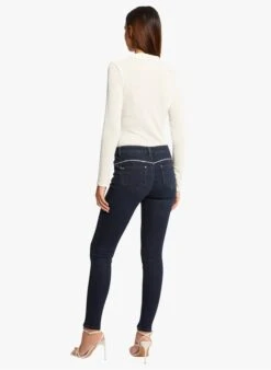 MORGAN TWILU - Beige V-neck T-shirt With Turn-ups -Morganmai Store 4003546