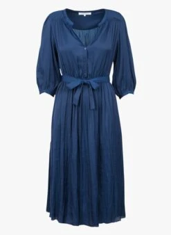 GERARD DAREL JUNON - Blue V-neck Midi Dress -Morganmai Store 4004042