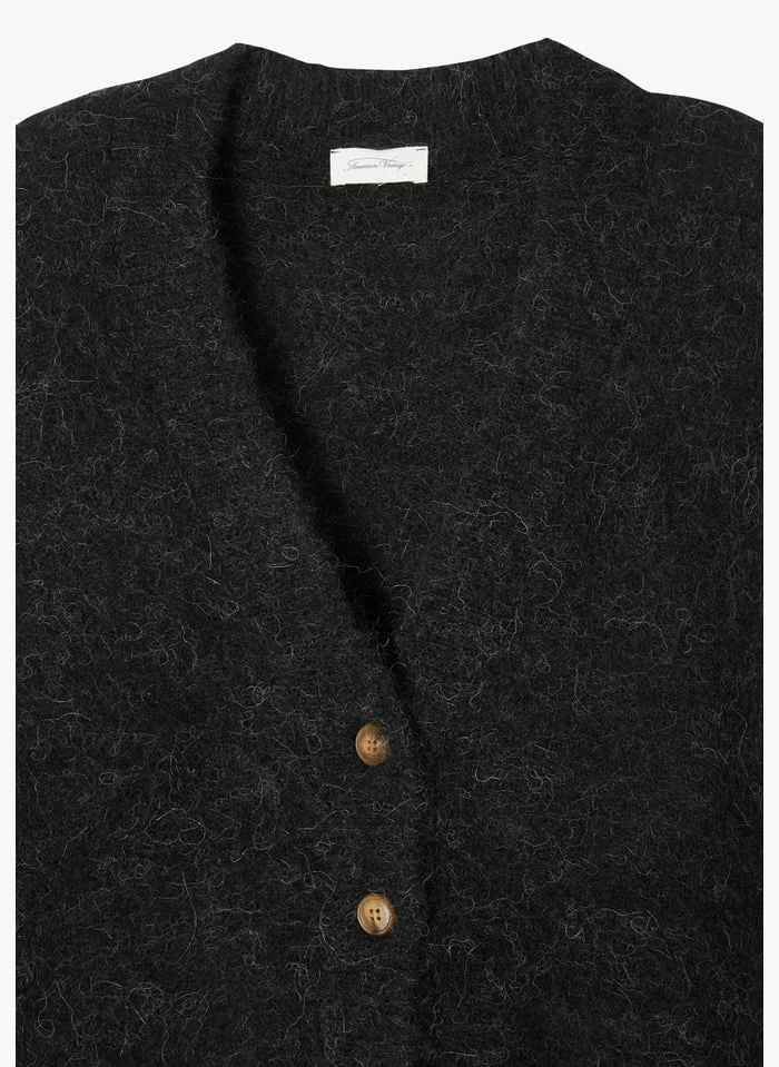 American Vintage FOUBAY - Grey Loose-fit Alpaca-blend Cardigan 4 American Vintage FOUBAY - Grey Loose-fit Alpaca-blend Cardigan - Image 4