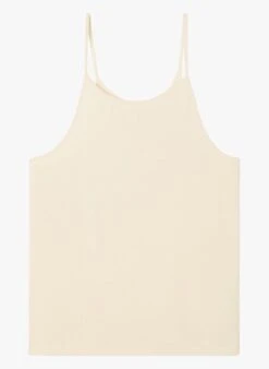 American Vintage ODYL - Beige Round-neck Tank Top With Spaghetti Straps -Morganmai Store 4007229