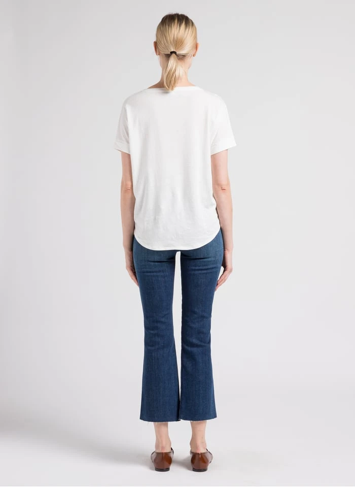 GERARD DAREL AILEEN - White Embroidered Linen Round-neck Top 5 GERARD DAREL AILEEN - White Embroidered Linen Round-neck Top - Image 5