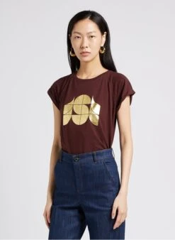 Soeur VALENTINA - Round-neck Cotton-blend T-shirt With Screen Print -Morganmai Store 4009962