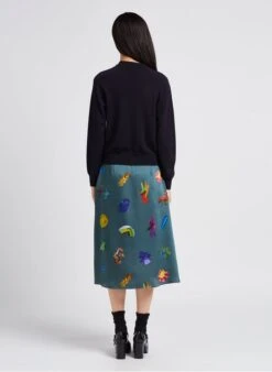 PAUL SMITH Blue V-neck Wool Cardigan -Morganmai Store 4012432