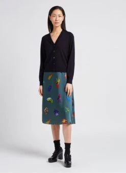 PAUL SMITH Blue V-neck Wool Cardigan -Morganmai Store 4012433