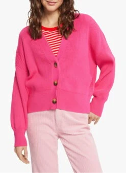 ESPRIT Pink Ribbed Knit Cardigan