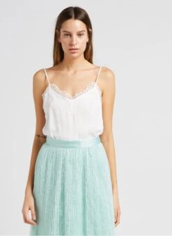 Vila White Lace V-neck Camisole
