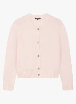 Soeur LYNE - Pink Cropped Buttoned Cardigan -Morganmai Store 4018299