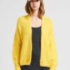 American Vintage EAST - Yellow Open Wool And Alpaca-blend Cardigan
