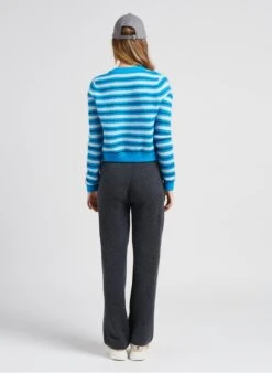 American Vintage VITOW - Multicolored Striped Alpaca Wool-blend Cardigan -Morganmai Store 4022185