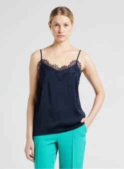 Vila Blue Lace V-neck Camisole