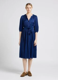 GERARD DAREL JUNON - Blue V-neck Midi Dress