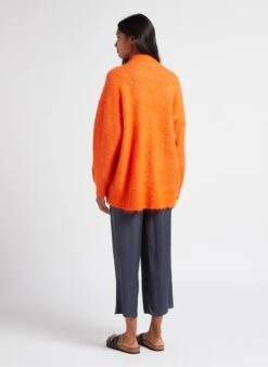 American Vintage FOUBAY - Orange Loose-fit Alpaca-blend Cardigan 11 American Vintage FOUBAY - Orange Loose-fit Alpaca-blend Cardigan -Morganmai Store 4023493