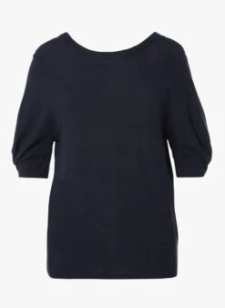 Ikks Blue Mixed-knit V-neck Cardigan -Morganmai Store 4027509