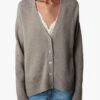 Zadig & Voltaire MIRKA - Grey Buttoned Cashmere Cardigan