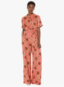 Tara Jarmon CAMIN - Pink Printed Round-neck Shirt -Morganmai Store 4031002