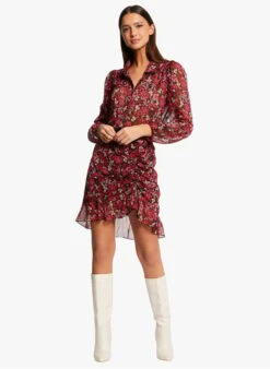 MORGAN CHIC - Multicolored Long-sleeved Floral Print Shirt -Morganmai Store 4031649