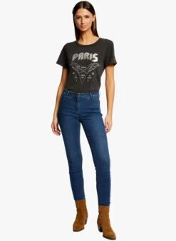 MORGAN DPACA - Grey Cotton T-shirt -Morganmai Store 4031689