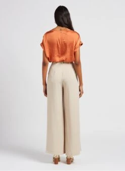 Please Orange Round-neck Top -Morganmai Store 4035148
