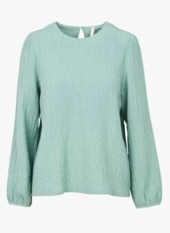 Green Round-neck Top -Morganmai Store 4035557