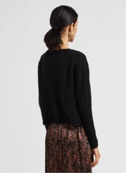 IDYLLIQUE - Black Cropped V-neck Cardigan 6 IDYLLIQUE - Black Cropped V-neck Cardigan -Morganmai Store 4038471