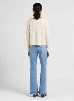 IDYLLIQUE - Beige Cropped V-neck Cardigan -Morganmai Store 4038500