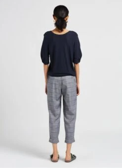 Ikks Blue Mixed-knit V-neck Cardigan -Morganmai Store 4038542