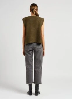 LEGRINGO - Khaki Round-neck Openwork Knit Cardigan -Morganmai Store 4043585