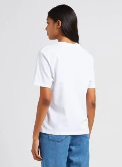 Maison Labiche POPINCOURT LA FLEMME - White Organic Cotton Round Neck T-shirt With La Flemme Embroidery -Morganmai Store 4047339