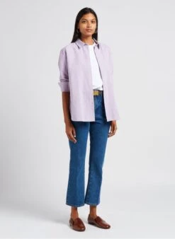 Maison Labiche POPINCOURT LA FLEMME - White Organic Cotton Round Neck T-shirt With La Flemme Embroidery -Morganmai Store 4047388