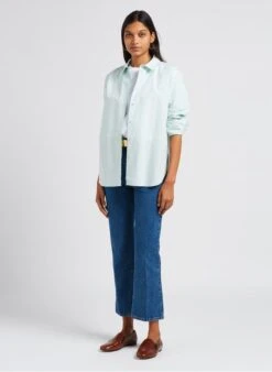 Maison Labiche POPINCOURT LA FLEMME - White Organic Cotton Round Neck T-shirt With La Flemme Embroidery -Morganmai Store 4047393