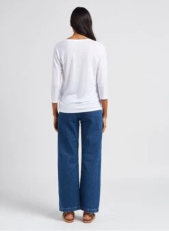 GERARD DAREL ALICE - White Stretchy Long-sleeved T-shirt -Morganmai Store 4047440