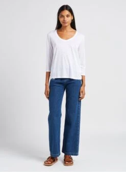 GERARD DAREL ALICE - White Stretchy Long-sleeved T-shirt -Morganmai Store 4047441