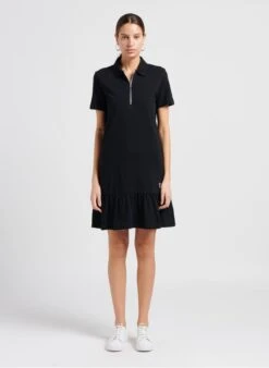 PAUL SMITH Black Short Cotton Polo Dress