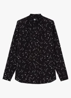 THE KOOPLES Black Printed Viscose Shirt -Morganmai Store 4051314