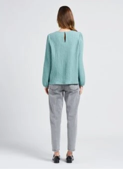 Green Round-neck Top -Morganmai Store 4058545