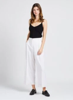 IRO POSALA - Black Strappy V-neck Top -Morganmai Store 4058567