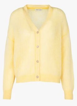 FLORA - Yellow V-neck Cardigan 8 FLORA - Yellow V-neck Cardigan -Morganmai Store 4059656