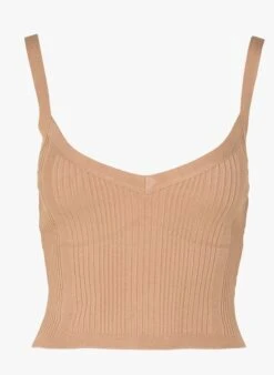 IRO POSALA - Brown Strappy V-neck Top -Morganmai Store 4059697
