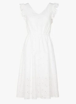 PAUL SMITH White Cotton Midi Dress -Morganmai Store 4059712