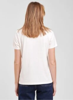 White Screen-printed Organic Cotton T-shirt -Morganmai Store 4060898