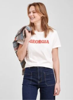 White Screen-printed Organic Cotton T-shirt