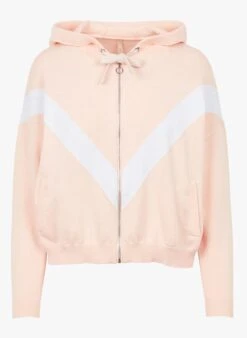 Pink Hooded Cotton Cardigan -Morganmai Store 4065908