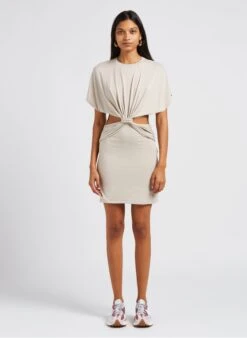 IRO KIMIME - Beige Short T-shirt Dress