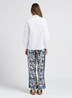 AUXANE - White Cotton Poplin Shirt With Classic Collar -Morganmai Store 4072788