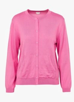 DES PETITS HAUTS BAYRONE - Pink Cotton-blend Cardigan -Morganmai Store 4073587